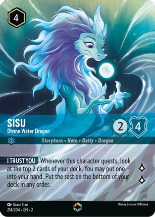 Sisu - Divine Water Dragon (Alternate Art) 214/204 (Rise of the Floodborn) Holofoil