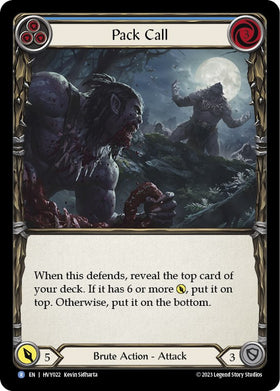 Pack Call (Blue) [HVY022] [Heavy Hitters] Rainbow Foil