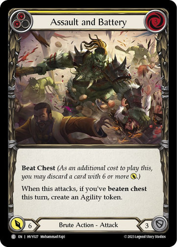 Assault and Battery (Yellow) [HVY027] [Heavy Hitters] Rainbow Foil