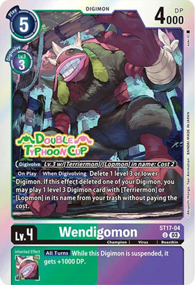 Wendigomon [ST17-04-U] [Starter Deck 17: Double Typhoon Advanced Deck Set Pre-Release Cards] Foil