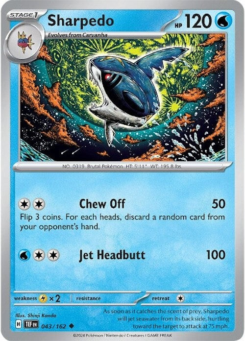 Sharpedo [043/162] - (Temporal Forces) Reverse Holofoil