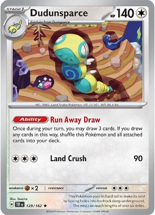 Dudunsparce [129/162] - (Temporal Forces) Reverse Holofoil