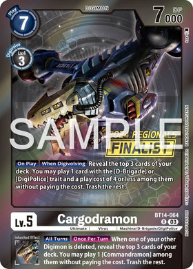 Cargodramon (2024 Regionals Finalist) [BT14-064 R] [Blast Ace] Foil