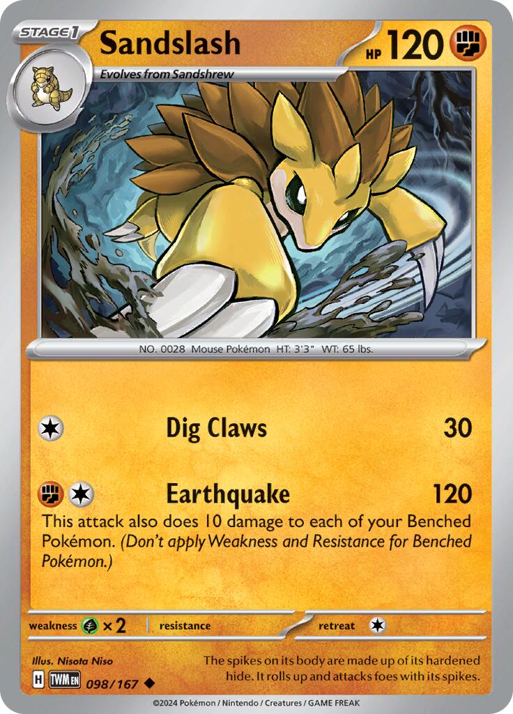 Sandslash [98/167] - (Twilight Masquerade) Reverse Holofoil