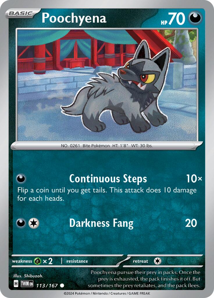 Poochyena [113/167] - (Twilight Masquerade) Reverse Holofoil