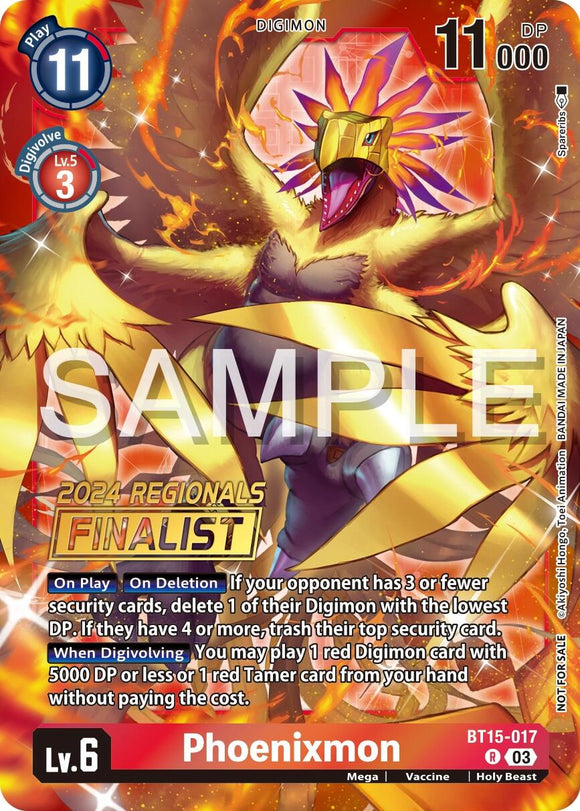 Phoenixmon (2024 Regionals Finalist) [BT15-017 R] [Exceed Apocalypse] Foil