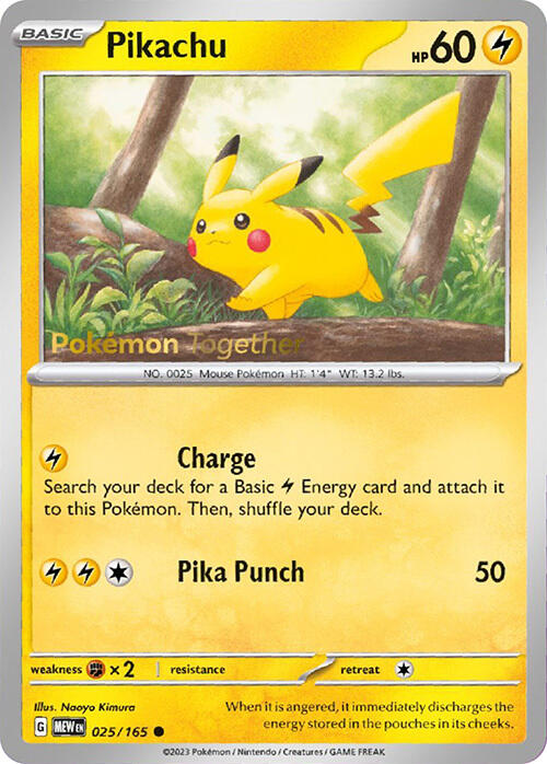 Pikachu - 025/165 (Pokemon Together) [025/165] [Miscellaneous Cards & Products]