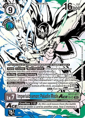 Imperialdramon: Paladin Mode ACE (Textured) [BT17-077 SR] [Secret Crisis] Foil