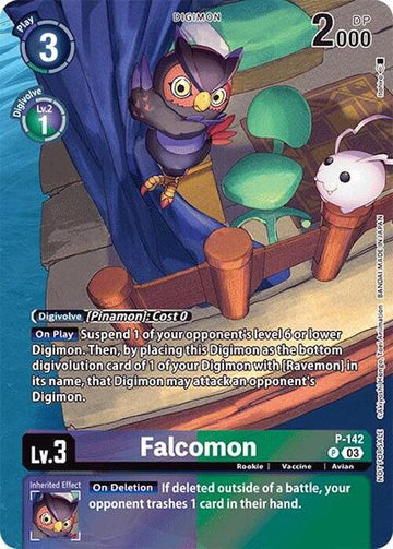 Falcomon (Update Pack 2024) [P-142 P] [Digimon Promotion Cards] Foil