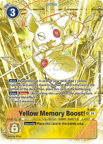 Yellow Memory Boost! (Starter Deck 19 Exclusive) [P-037 SR] [Digimon Promotion Cards]