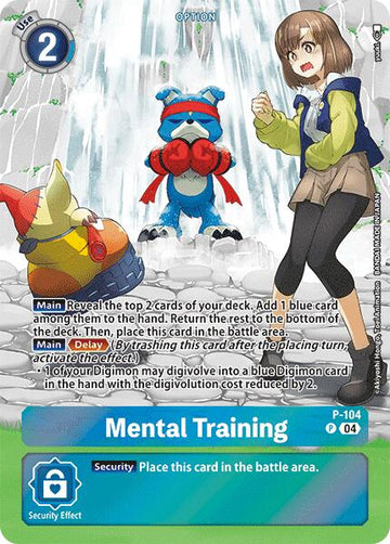 Mental Training (Starter Deck 19 Exclusive) [P-104 P] [Digimon Promotion Cards] Foil