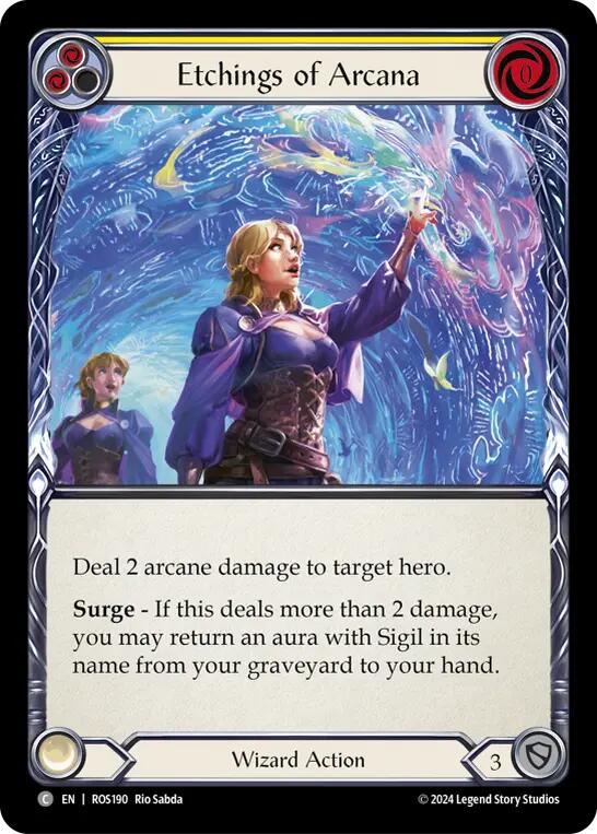 Etchings of Arcana (Yellow) [ROS190] [Rosetta] Rainbow Foil