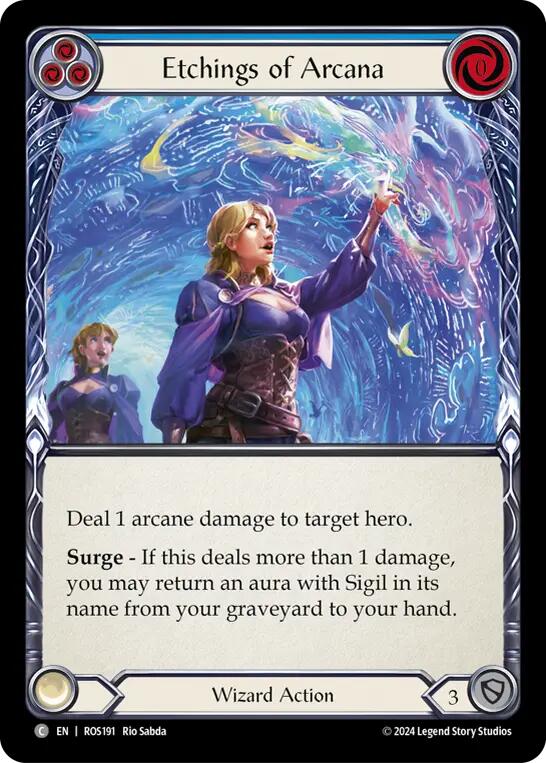 Etchings of Arcana (Blue) [ROS191] [Rosetta] Rainbow Foil