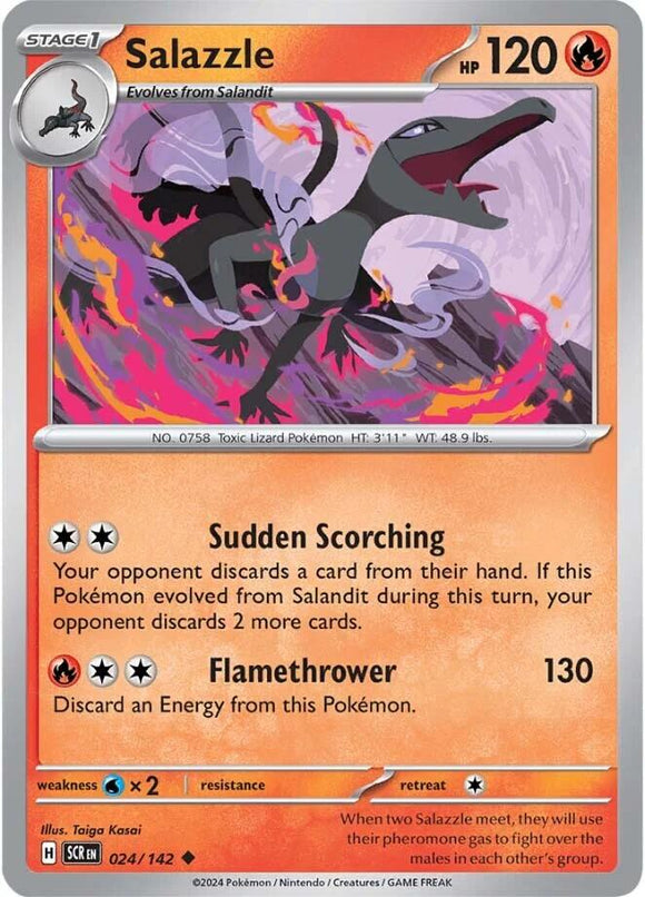 Salazzle [024/142] - (Stellar Crown) Reverse Holofoil