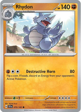 Rhydon [075/142] - (Stellar Crown)