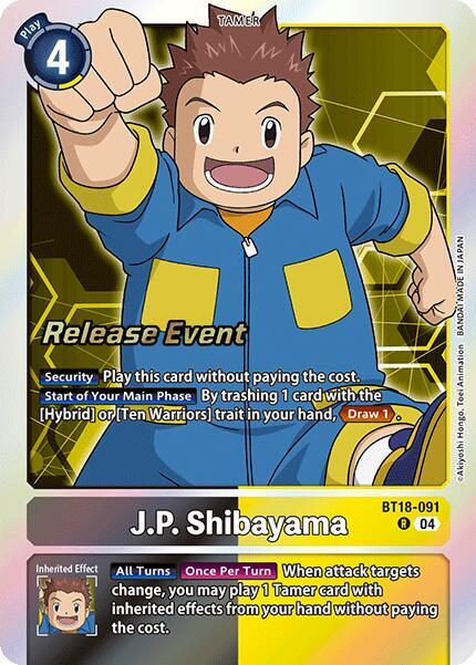 J.P. Shibayama [BT18-091-R] [Release Special Booster 2.0 Pre-Release Cards] Foil