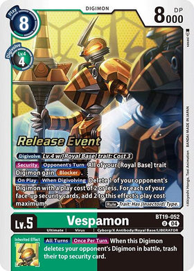 Vespamon [BT19-052 U] [Release Special Booster 2.0 Celebration Event Cards] Foil