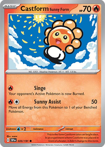 Castform Sunny Form [020/191] - (Surging Sparks) Reverse Holofoil