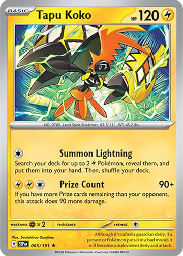 Tapu Koko [065/191] - (Surging Sparks) Reverse Holofoil
