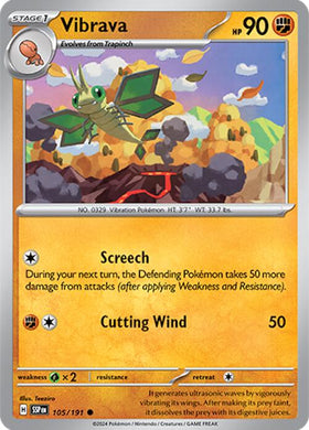 Vibrava [105/191] - (Surging Sparks) Reverse Holofoil