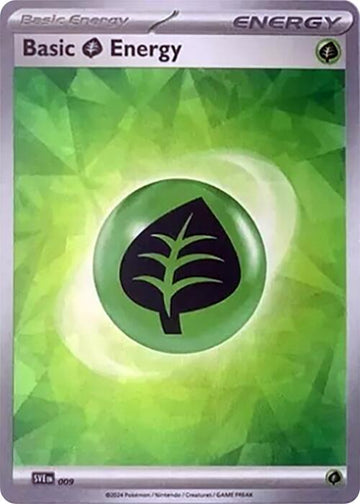 Basic Grass Energy (Cracked Ice Holo) [009] [Stellar Crown] Holofoil