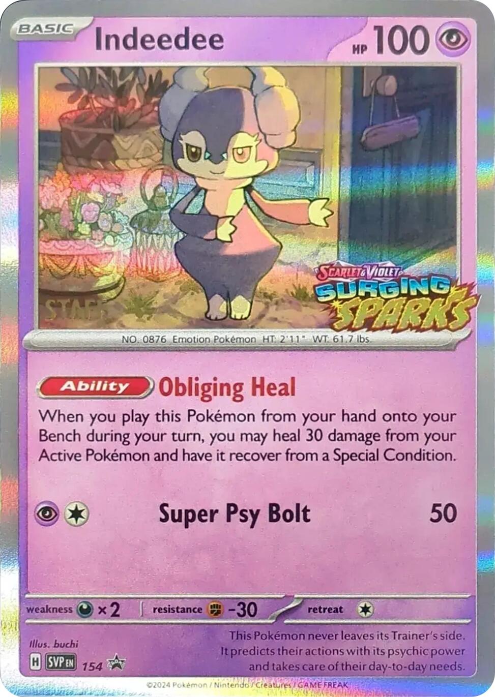 Indeedee - 154 (Staff) [154] [Scarlet & Violet Promo Cards] Holofoil