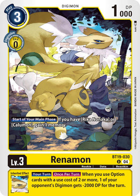 Renamon [BT19-030 U] [Release Special Booster 2.5]
