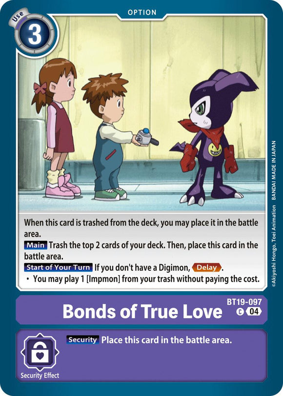 Bonds of True Love [BT19-097 C] [Release Special Booster 2.5]