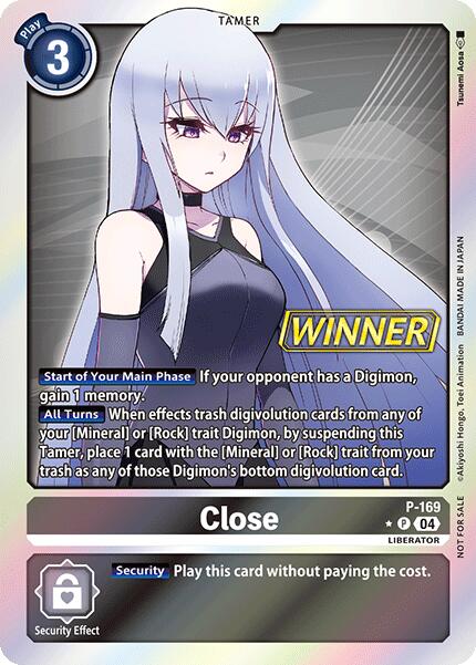 Close (Store Tournament 2025 Vol.1 Winner Pack) [P-169 P] [Digimon Promotion Cards] Foil