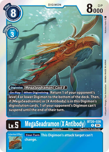 MegaSeadramon (X Antibody) [BT20-026 R] [Release Special Booster 2.5] Foil