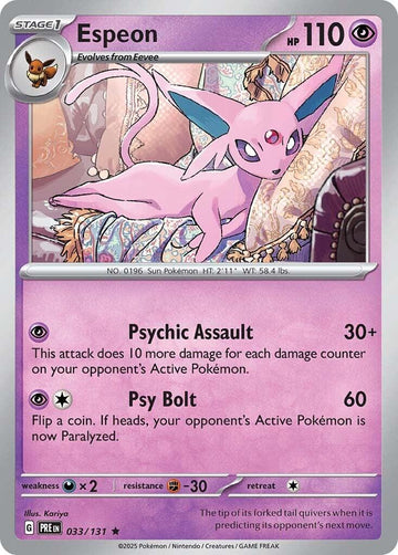 Espeon [033/131] - (Prismatic Evolutions) Holofoil