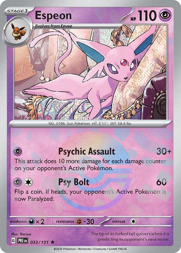 Espeon (Poke Ball Pattern) [033/131] - (Prismatic Evolutions) Holofoil