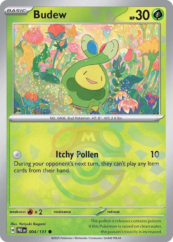Budew (Master Ball Pattern) [004/131] - (Prismatic Evolutions) Reverse Holofoil