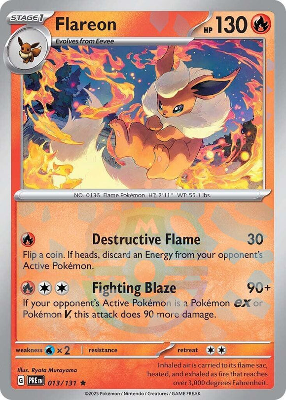 Flareon (Master Ball Pattern) [013/131] - (Prismatic Evolutions) Holofoil
