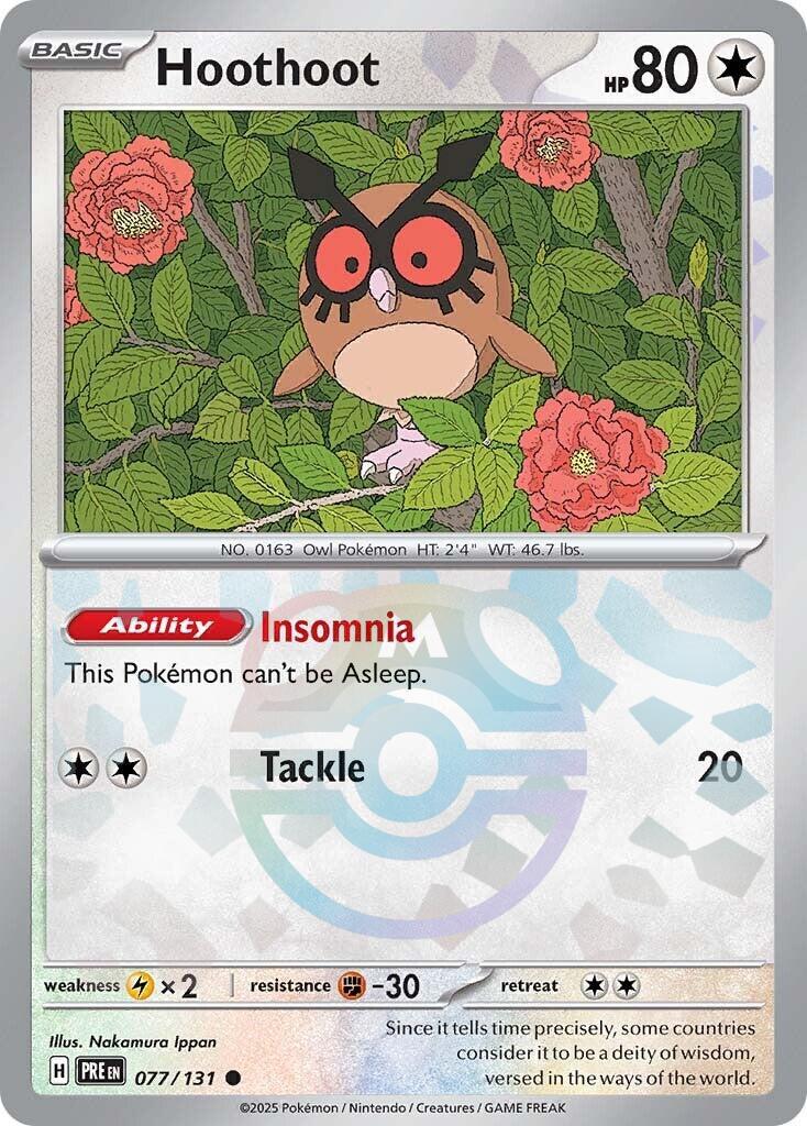 Hoothoot (Master Ball Pattern) [077/131] - (Prismatic Evolutions) Holofoil