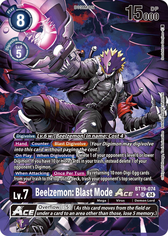 Beelzemon: Blast Mode ACE (Alternate Art) [BT19-074 SR] [Release Special Booster 2.5] Foil