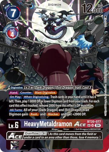 HeavyMetaldramon ACE (Textured) [BT20-077 SR] [Release Special Booster 2.5] Foil