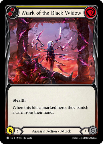 Mark of the Black Widow (Yellow) [HNT033] [The Hunted] Rainbow Foil