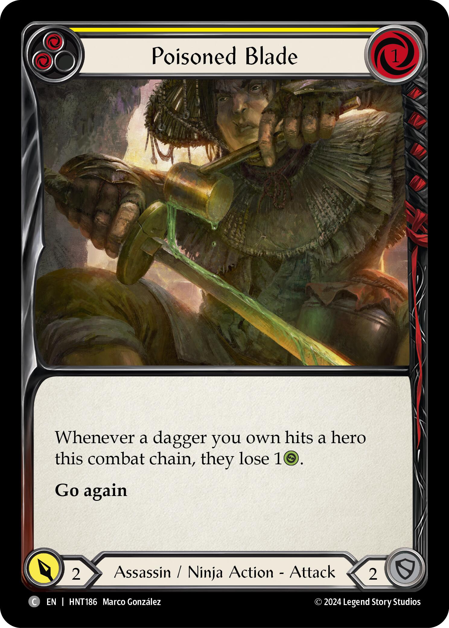 Poisoned Blade (Yellow) [HNT186] [The Hunted]