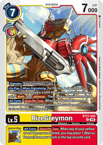 RizeGreymon [BT21-044 U] [World Convergence]