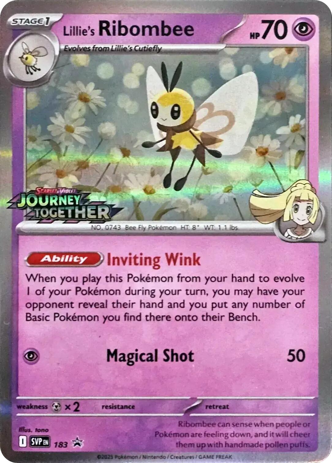 Lillie's Ribombee - 183 (Prerelease) [183] [Scarlet & Violet Promo Cards] Holofoil
