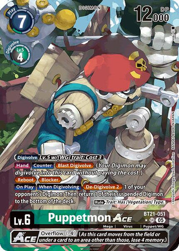 Puppetmon ACE (Alternate Art) [BT21-051 SR] [World Convergence] Foil