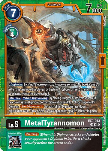 MetalTyrannomon [EX9-043 SR] [Versus Monsters] Foil