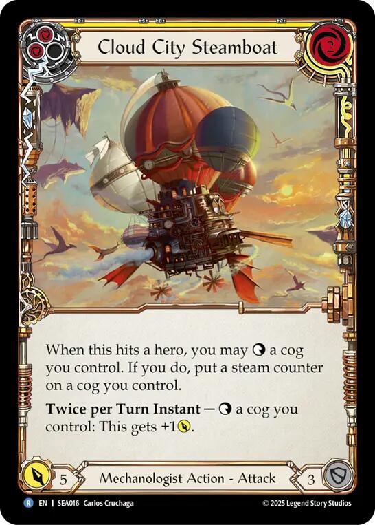 Cloud City Steamboat (Yellow) [SEA016] [High Seas] Rainbow Foil