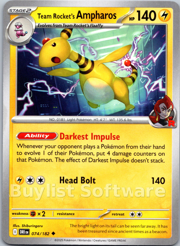 Team Rocket's Ampharos [074/182] [Destined Rivals]