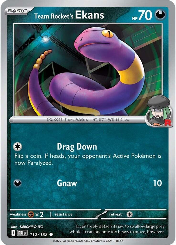 Team Rocket's Ekans [112/182] [Destined Rivals] Reverse Holofoil
