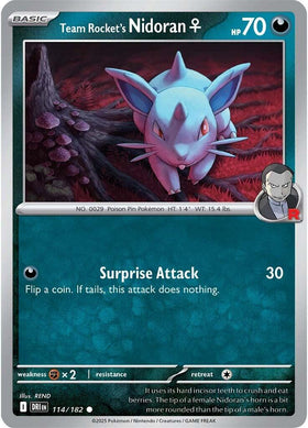 Team Rocket's Nidoran [114/182] [Destined Rivals] Reverse Holofoil