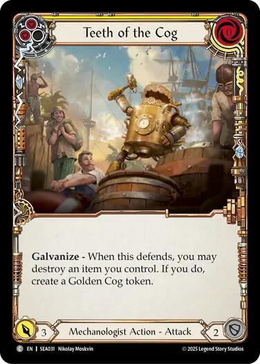 Teeth of the Cog (Yellow) [SEA031] [High Seas] Rainbow Foil