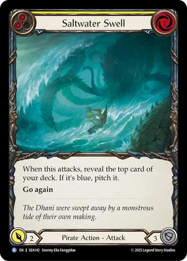 Saltwater Swell (Yellow) [SEA143] [High Seas] Rainbow Foil
