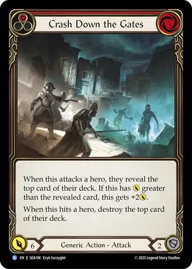 Crash Down the Gates (Red) [SEA198] [High Seas] Rainbow Foil